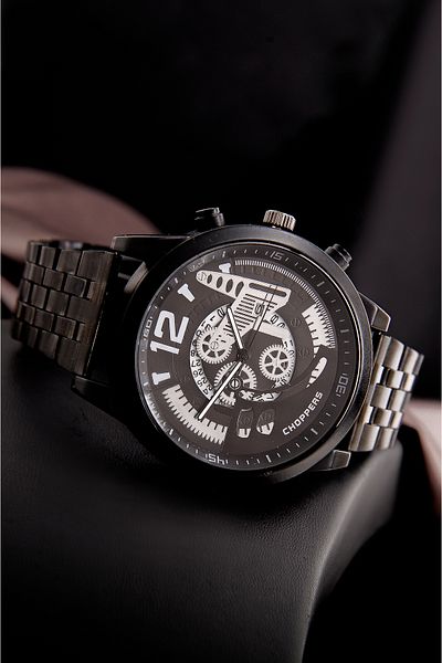 SPOLO Men's Watch with Steel Cord Waterproof Calendar