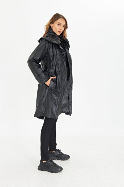 LAMANTE SİYAH TASARIM TRENÇKOT