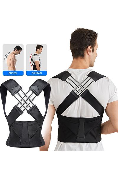 HASBY Unisex Adjustable Shoulder and Back Support Upright Posture Corset