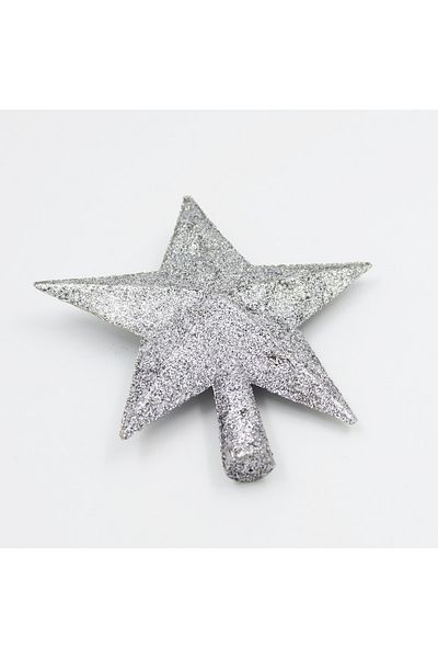 enyareshome Silvery Silver Color Christmas Tree Star, Peak Star 14.5X14Cm