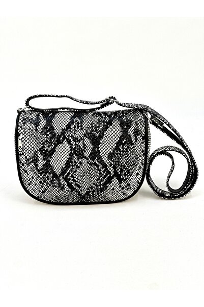 Deribag Genuine Leather, Cross Strap, Casual Bag, Women's Shoulder Bag, Patterned 21*20*7 cm