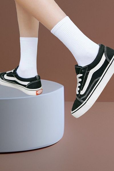 erceys Unisex απλές λευκές κάλτσες τένις 6 ζευγάρια βαμβακερές κάλτσες προπόνησης