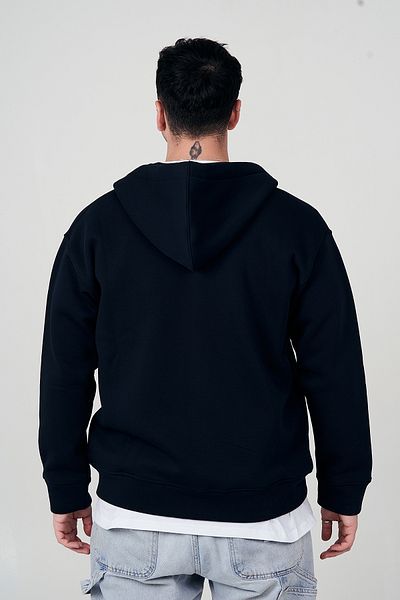 MBEY1989 Hanorac supradimensionat cu glugă și fermoar Mbey, unisex