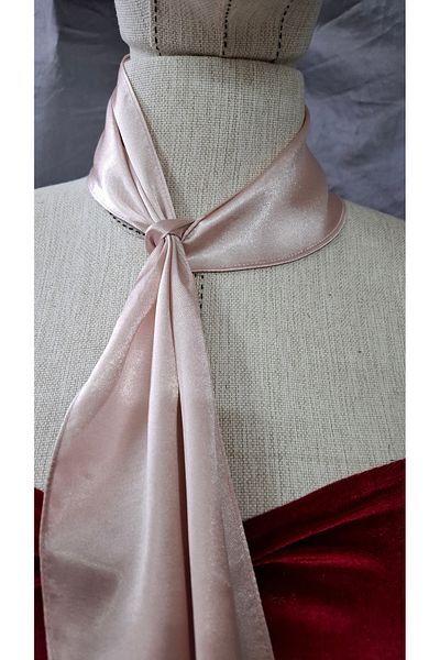 Qrsln Ronja Satin Scarf - Neck Collar Powder Tie