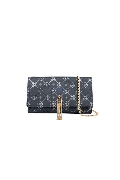 LAMBERTİ Embossed Tassel Clatch