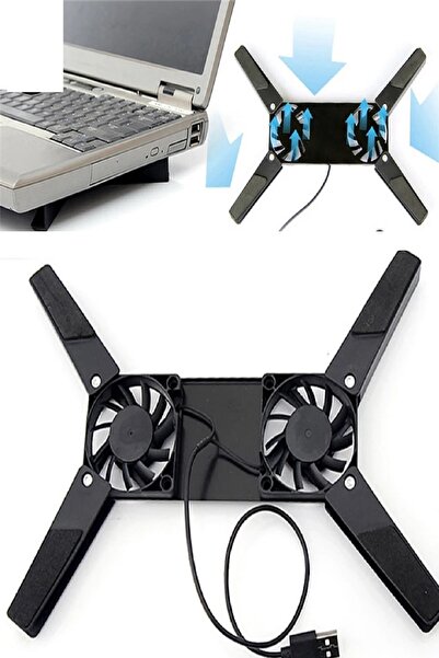 EMR SHOP 2 Fanlı Notebook Soğutucu Portatif Katlanabilir Laptop Soğutucu Fan ...