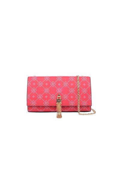 LAMBERTİ Embossed Tassel Clatch