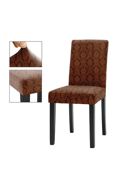 probak Κάλυμμα καρέκλας Jacquard Μοτίβο λουλουδιών Θήκη καρέκλας υψηλής ελαστικότητας (1 Τεμάχιο)