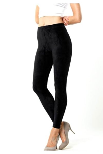 Best Besttrend kadife cepli tayt siyah