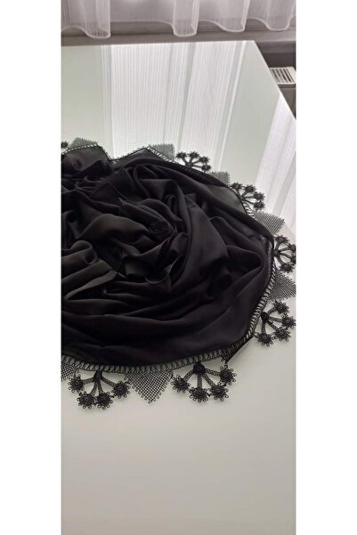 NUMİSTORE İğne oyası siyah renk beşli kiraz örneği namaz örtüsü