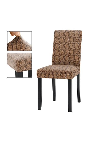 probak Κάλυμμα καρέκλας Jacquard Μοτίβο λουλουδιών Θήκη καρέκλας υψηλής ελαστικότητας (1 Τεμάχιο)