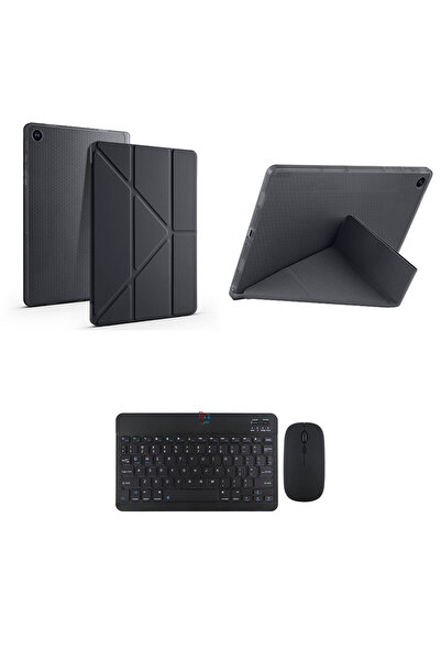 redmud teknoloji Samsung Galaxy Tab S6 Lite P610 İle Uyumlu Standlı Kılıf Ve Klavye Mouse 2 li Set