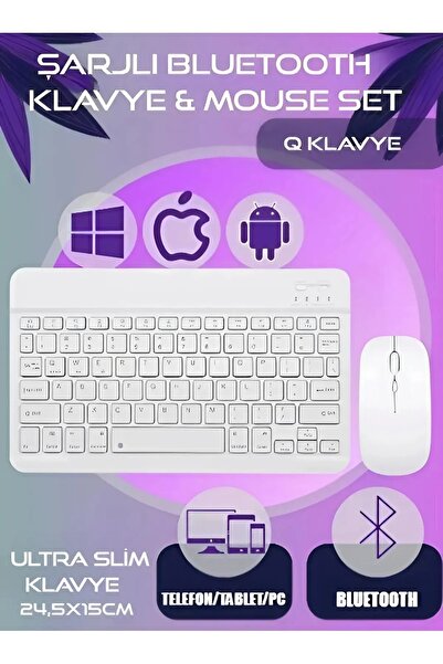 DigiMonster Polygold Mini Taşnabilir Pilli Kablosuz Klavey Mouse Seti