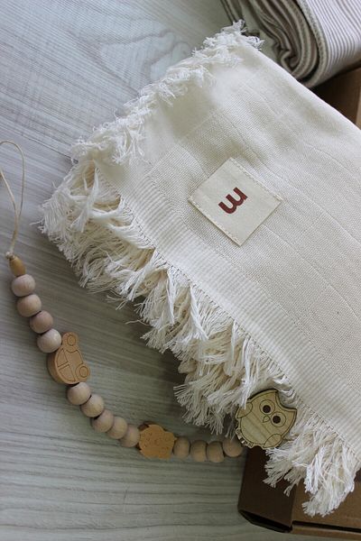 Minisse Barbosa Minisse Muslin and Blanket Set - Pacifier Holder Gift