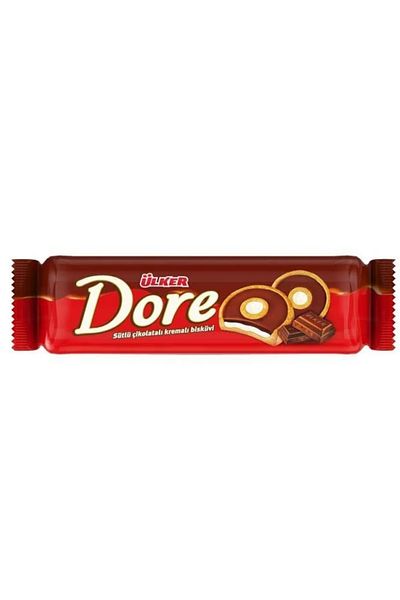 Ülker Milk Cream Filled Chocolate Biscuit Dore 86 Grams x 24 Pieces (Total 2064 Grams)