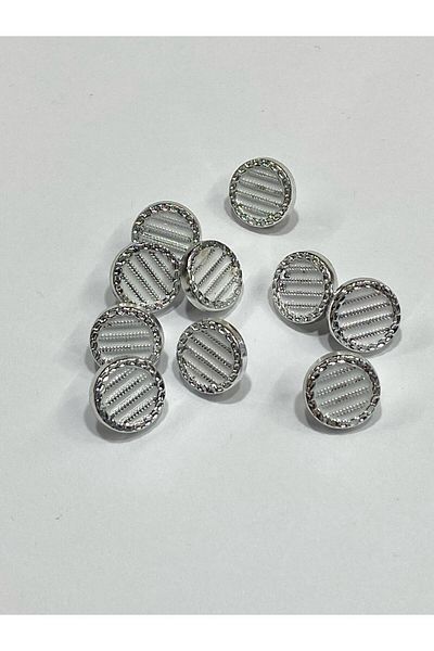 karantuhafiye Blouse Shirt Button/Metallized (Plastic) Button / Set of 10 / 1 cm