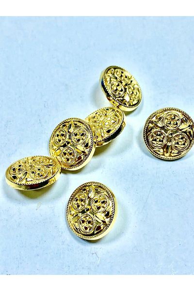 karantuhafiye Cardigan Vest Button / Metal Button / Gold / 1.8 Cm / Set of 6/mde