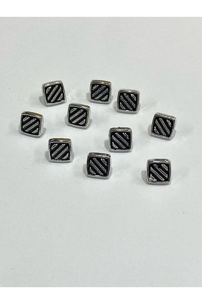 karantuhafiye Blouse Shirt Button/Metallized (Plastic) Button / Set of 10 / 1 cm