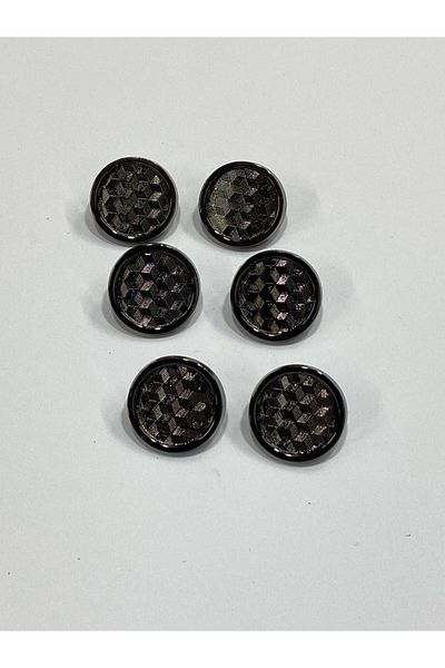 karantuhafiye Metal Button/Cardigan Vest Length/ Set of 6/1.8 cm/jx16/Black