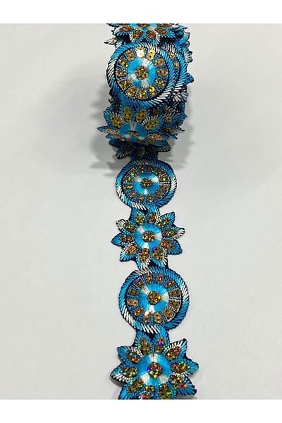 karantuhafiye 4 Meters Embroidery Strip - Iron-On, Border and Sequin