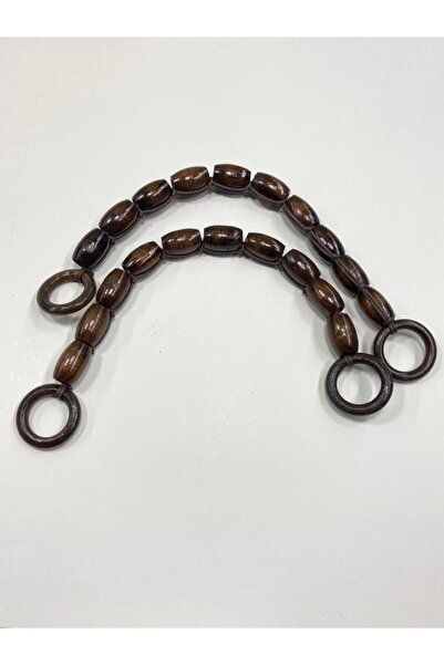 karantuhafiye Λαβή τσάντας / Λαβή τσάντας με ξύλινες χάντρες