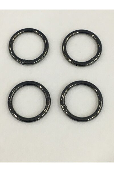 karantuhafiye Çanta Halkası Yuvarlak Yaylı Klips 3 Cm 4 Lü Set