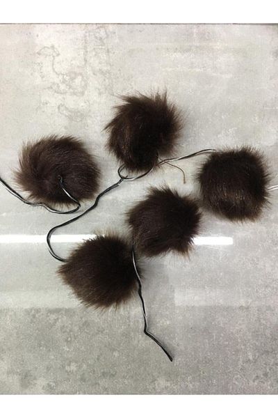 karantuhafiye Pompom 4 Cm Set of 5 Brown