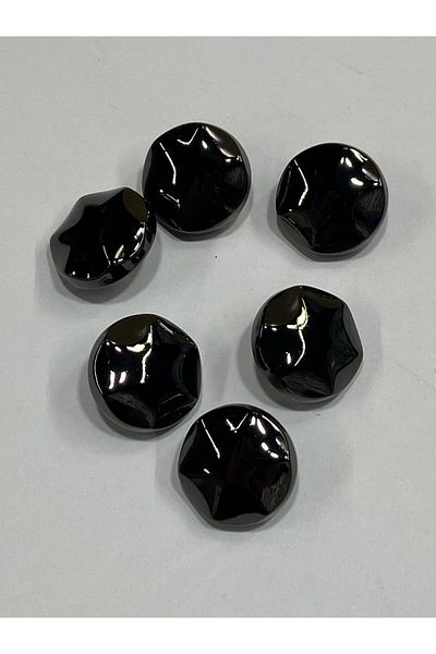 karantuhafiye Metal Button/Cardigan Vest Length/ Set of 6/1.8 cm/jx18/Black
