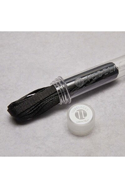 Tubelaces TB White Flat Shoe Laces - Black 140cm
