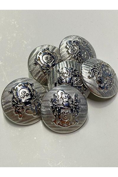 karantuhafiye Trench Coat And Blazer Jacket Button Set Silver 2.3 Cm / Arma model