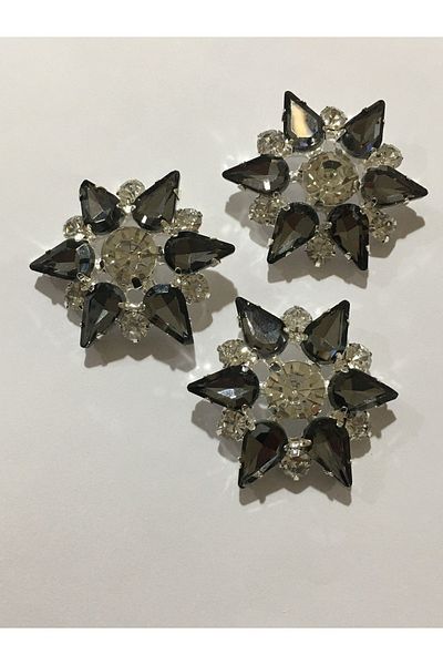 karantuhafiye Stoned Button Big Star Model Set of 3 Smoked