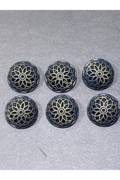 karantuhafiye Cardigan Vest Button / Metal Button / Antique Yellow / 1.8 Cm / Set of 6/mde