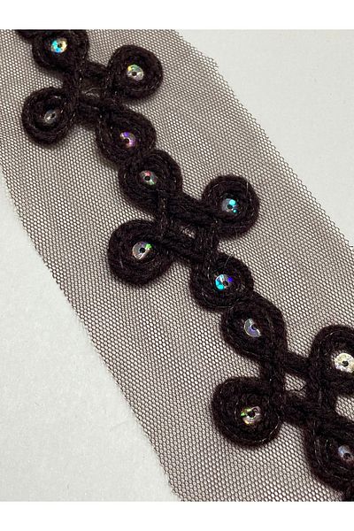 karantuhafiye Sequin Embroidered Tulle Ribbon
