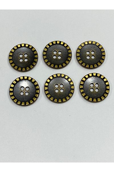karantuhafiye Trench Coat Jacket Button Set of 6 / Oxide Metal Button / 2 cm