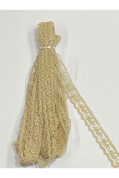 karantuhafiye 9 Meters Thin Tulle Guipure - 1 Ball Cappuccino Color