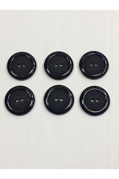 karantuhafiye Coat Coat Button Italian Button Set of 6 Black 3 cm (M46690)