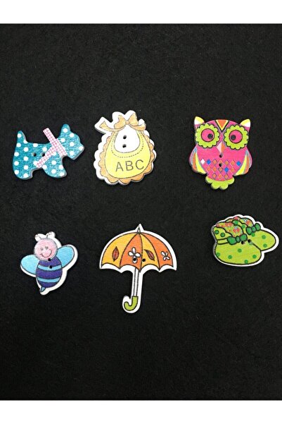 karantuhafiye Σετ κουμπιών διακόσμησης καργραφίας με κουμπιά μωρού 6 τεμαχίων