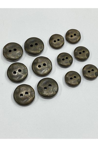 karantuhafiye 6+6 Set Italian Oxide Wavy Trench Coat Jacket Button - (M013)