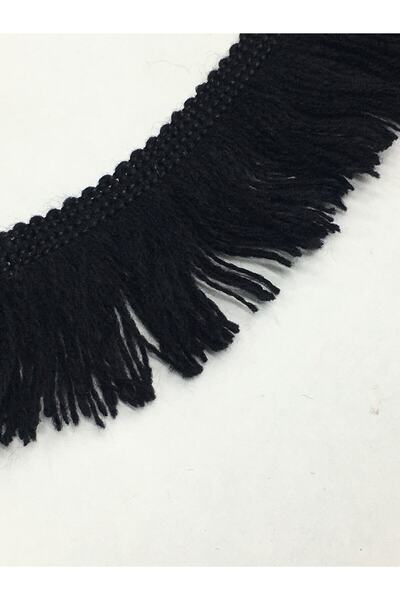 karantuhafiye Памучен помпон с ресни 3 см, черен, 3 метра