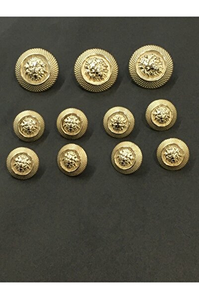 karantuhafiye Blazer Ceket Düğmesi Aslan Model Gold