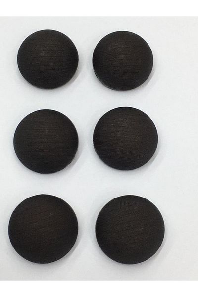 karantuhafiye Italian Matte - Pearl Curved Model 6-Piece Jacket and Cardigan Button Set, Dark Brown, 2 cm (Code:3598)