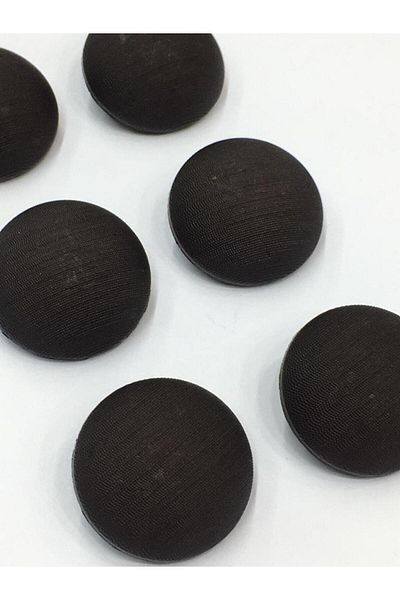 karantuhafiye 6-Piece Dark Brown Matte Pearl Curved Cardigan and Vest Button Set - 1.5 cm (Code:3598)