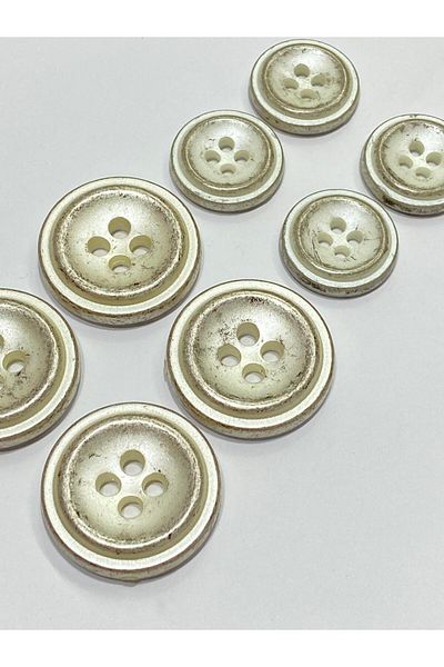karantuhafiye Mother of Pearl Painted Antique Button Set / Coat Coat Button / 4 8 Set / 2.8 cm 2 cm