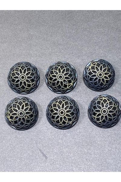 karantuhafiye Cardigan Vest Button / Metal Button / Antique Yellow / 1.8 Cm / Set of 6/mde