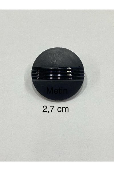 karantuhafiye Coat and Coat Button / Matte Shiny Stripes / Black Set of 6 M008