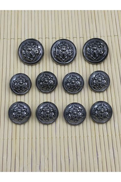 karantuhafiye Anthracite/Arma Model Trench Coat and Blazer Jacket Button Set