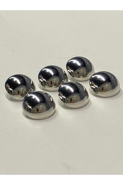 karantuhafiye Coat Trench Coat Button Set Curved Silver Set of 6 2.3 Cm