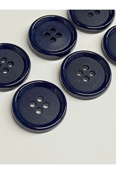 karantuhafiye Navy Blue Set of 6 Italian Button - Trench Coat Coat Button 2.5 cm (M8926)