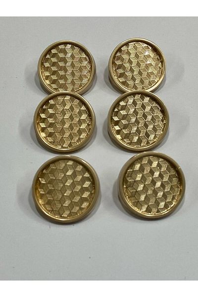 karantuhafiye Metal Button/Trench Coat Jacket Length/ Set of 6/2.3 cm/jx16/ Matte Gold