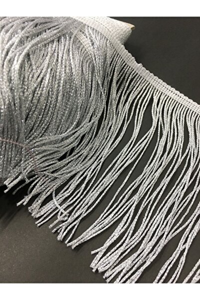 karantuhafiye Λευκή Ασημί Τρέσα με Γκλίτερ - 20 εκ. 1 Μέτρο